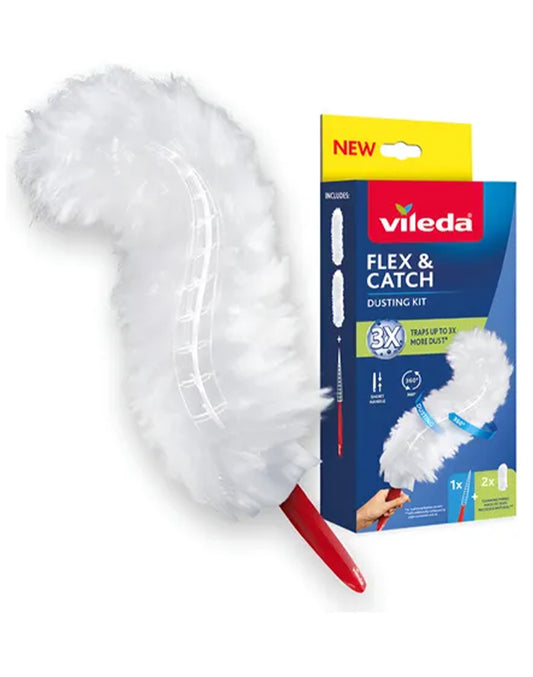 Vileda Flex & Catch Plumero Mango Corto + 2 Repuestos 1 kit