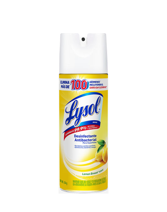 Lysol Desinfectante de ambiente y superficie Lemon 354 gr