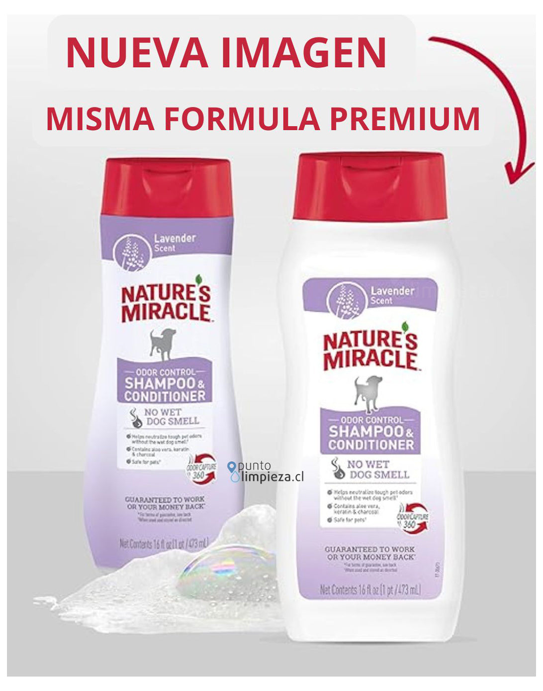 Natures Miracle Shampoo y acondicionador de Lavanda 473 ml