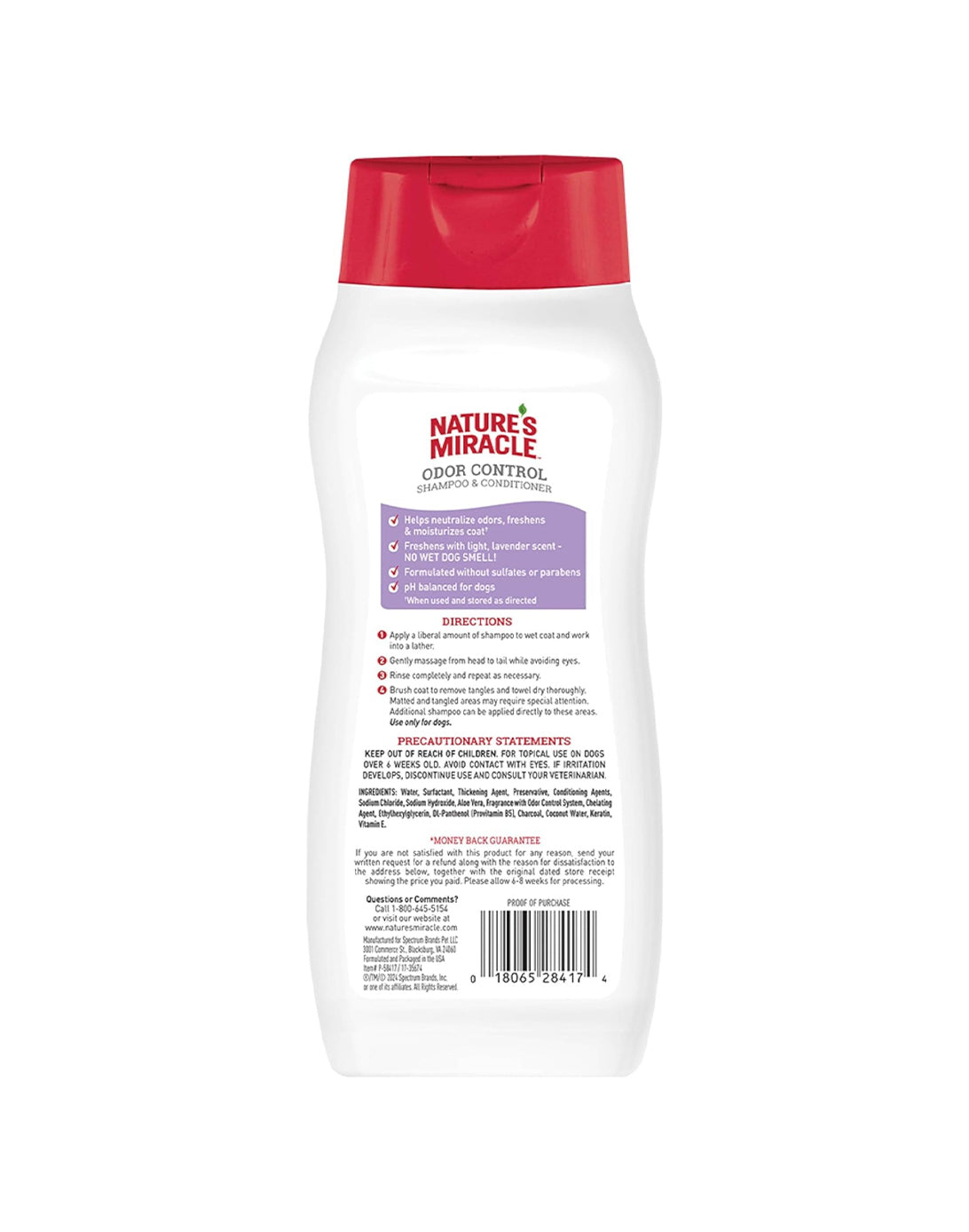 Natures Miracle Shampoo y acondicionador de Lavanda 473 ml