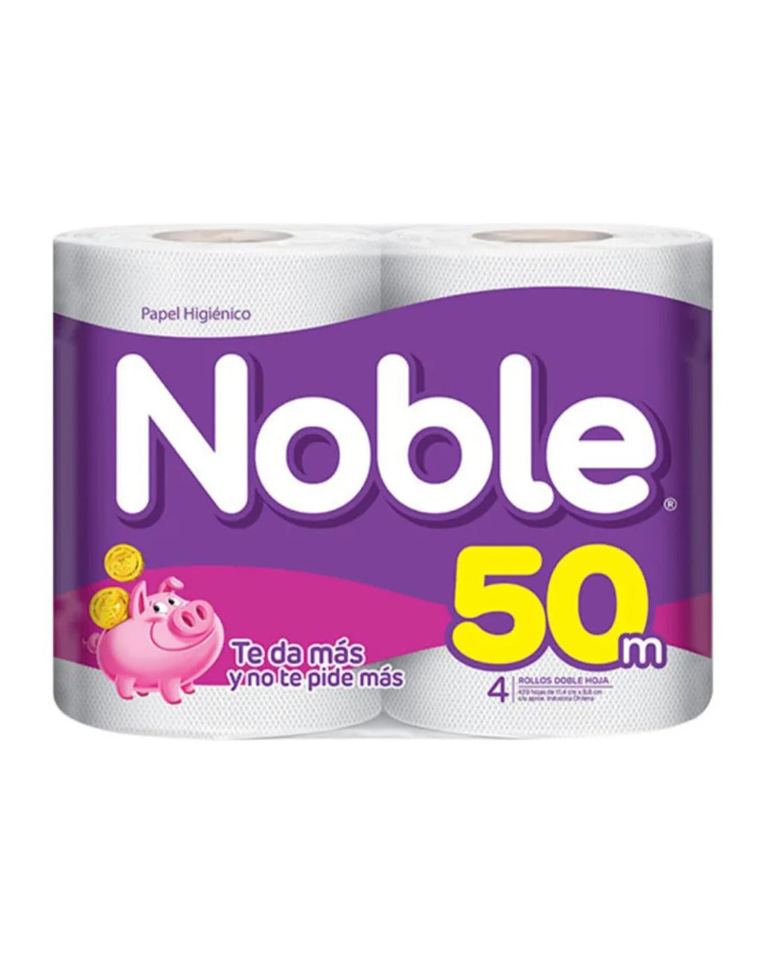 Noble Papel Higiénico Doble Hoja 50 metros 4 rollos