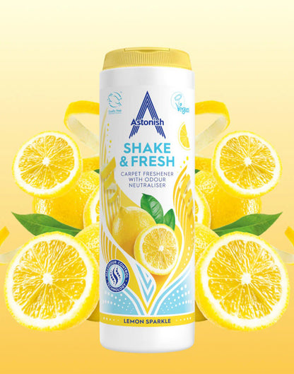 Astonish Aromatizante y Removedor de Olores para Alfombras Lemon Sparkle 350 gr