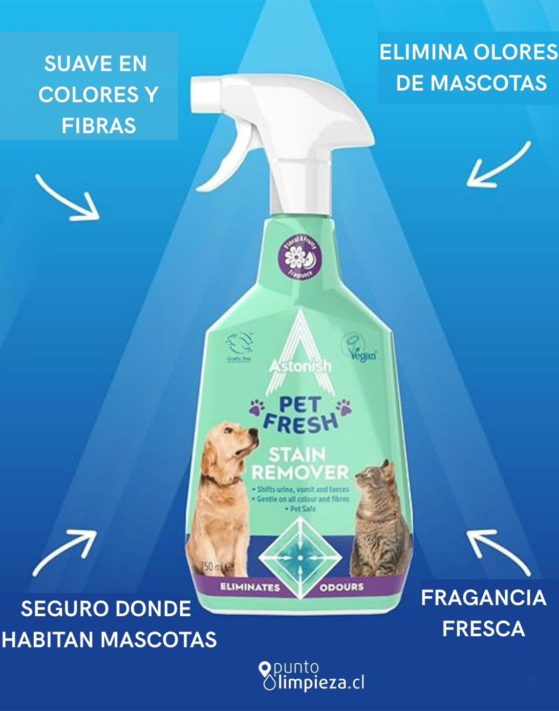 Astonish Quitamanchas para Mascotas Pet Fresh 750 ml