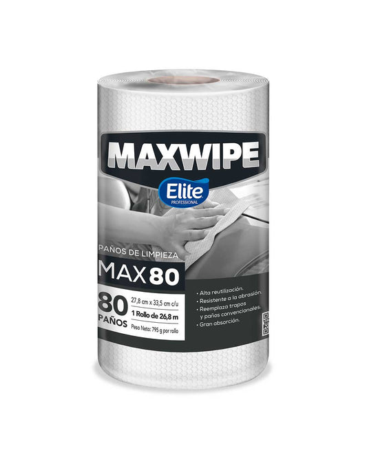 Elite Maxwipe Paños de Limpieza MAX80 Blanco 80 unid