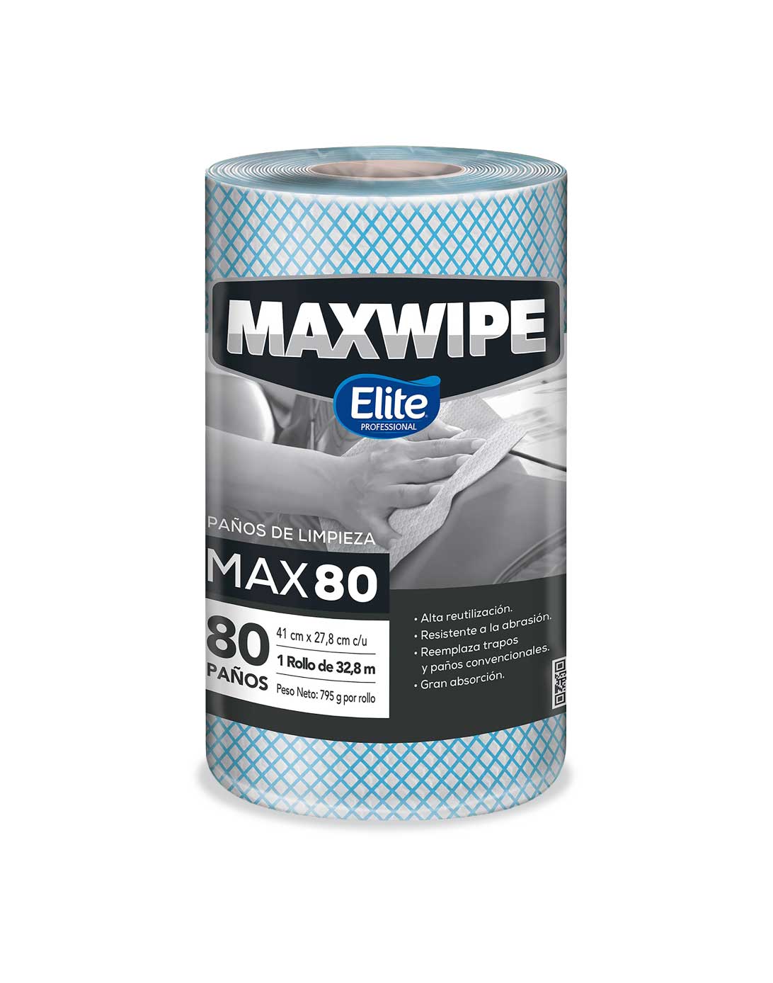 Elite Maxwipe Paños de Limpieza MAX80 Azul 80 unid