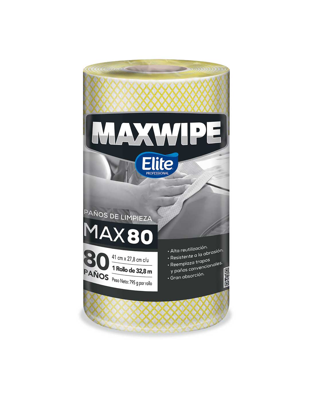 Elite Maxwipe Paños de Limpieza MAX80 Amarillo 80 unid