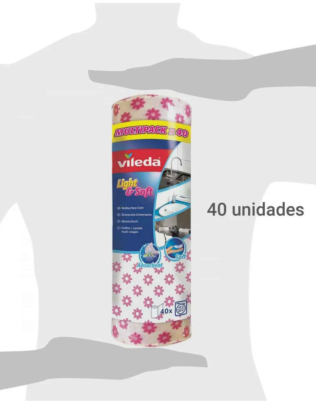 Vileda Paños de Limpieza Light & Soft 40 unid
