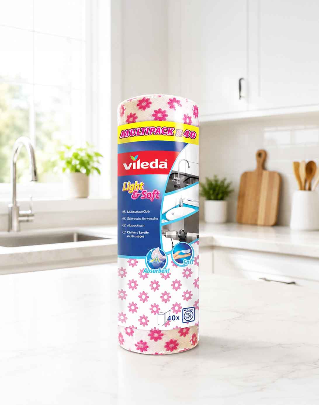 Vileda Paños de Limpieza Light & Soft 40 unid
