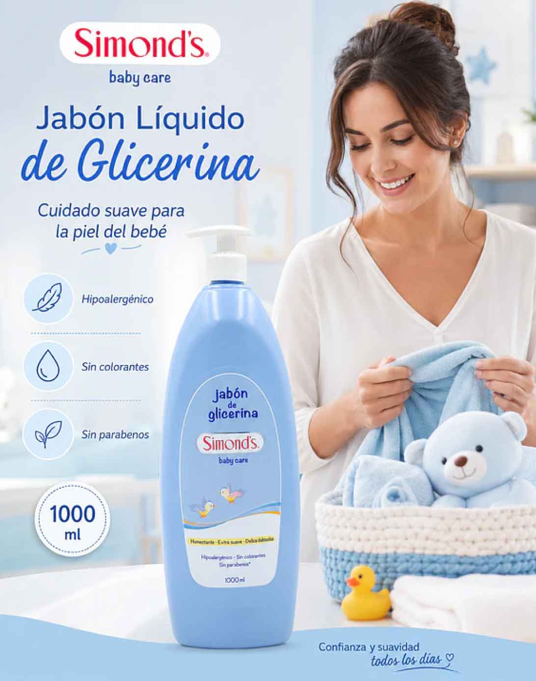 Simonds Jabón de Glicerina Baby Care 1 L