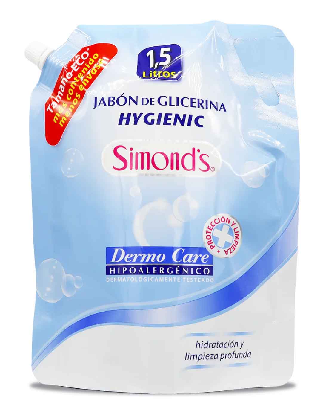 Simonds Jabón de Glicerina Hygienic DoyPack Dermo Care 1500 ml