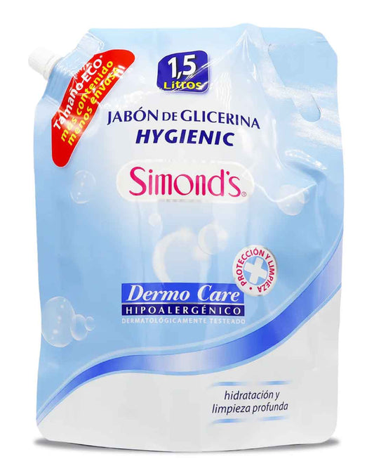 Simonds Jabón de Glicerina Hygienic DoyPack Dermo Care 1500 ml