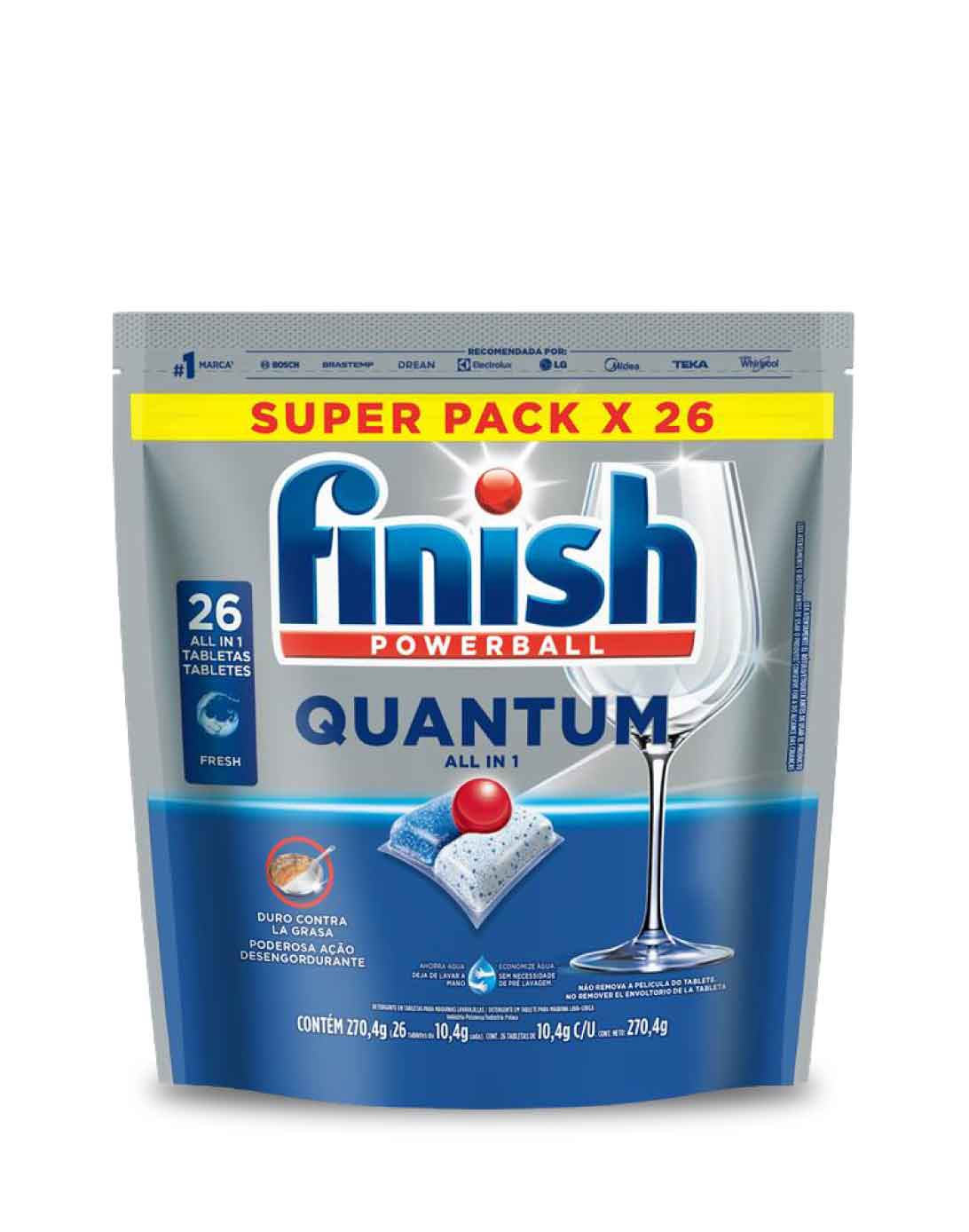 Finish Quantum Lavavajilla Tabletas Todo en uno 26 unid