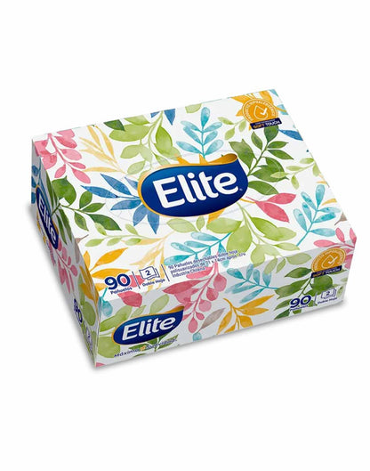Elite Pañuelos Faciales Doble Hoja Caja Surtida 90 unid