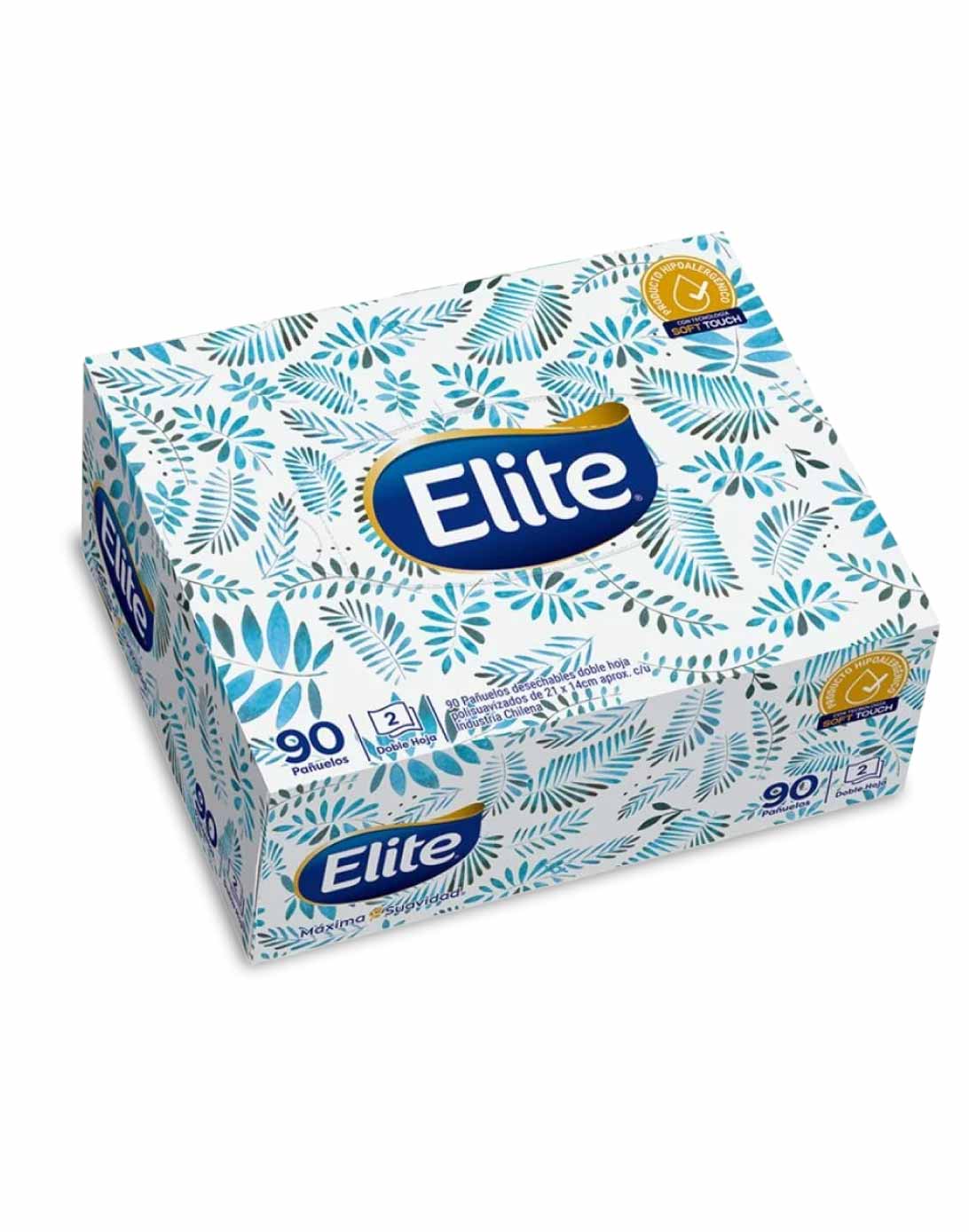 Elite Pañuelos Faciales Doble Hoja Caja Surtida 90 unid