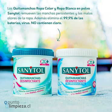Sanytol Quitamanchas Desinfectante ropa color 2 x 450 gr