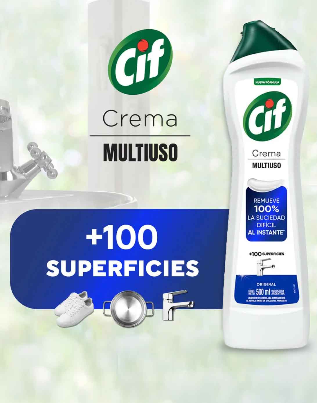 Cif Limpiador crema blanco 2 x 750 gr