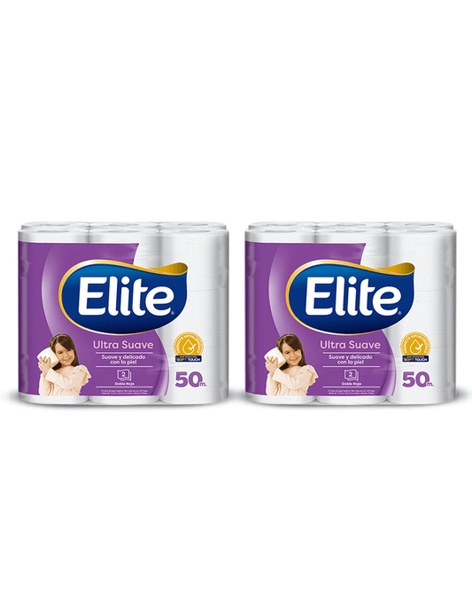 Elite Papel Higienico Doble Hoja MEGA 50 metros 32 rollos - Puntolimpieza