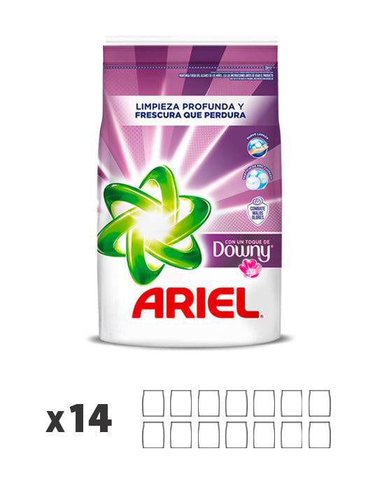 Ariel Detergente en polvo + Toque Downy 9,8 kg