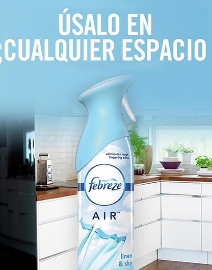 Febreze Eliminador de Olores Linen & Sky 4 x 250 gr - Puntolimpieza