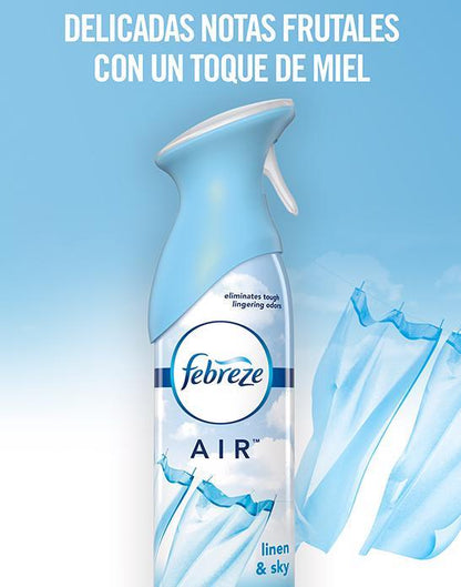 Febreze Eliminador de Olores Linen & Sky 4 x 250 gr - Puntolimpieza