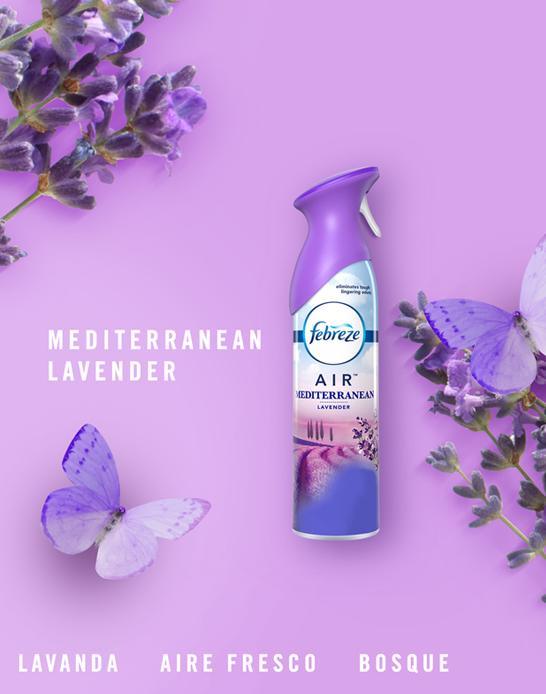Febreze Eliminador de Olores Mediterranean Lavender 4 x 250 gr - Puntolimpieza