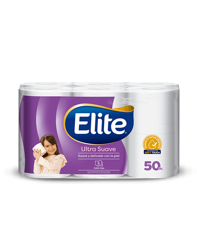 Elite Papel Higienico Doble Hoja MEGA 50 metros 16 rollos - Puntolimpieza