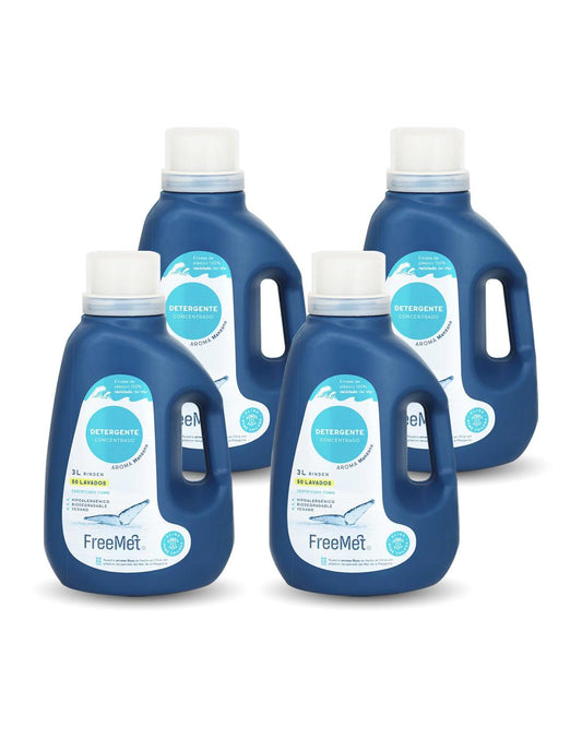 Freemet Detergente liquido concentrado 4 x 3 L - Puntolimpieza