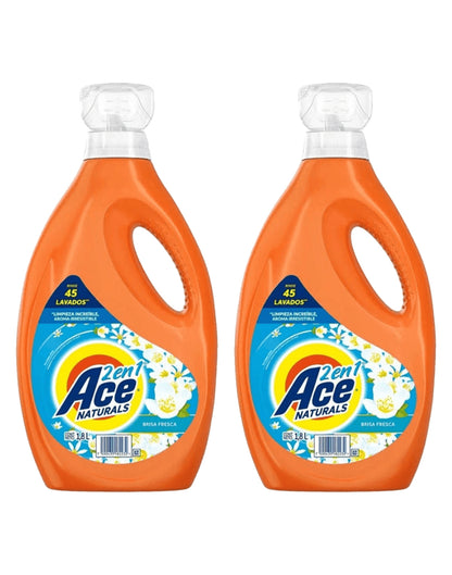 Ace Detergente 2 en 1 líquido 2 x 1,8 L