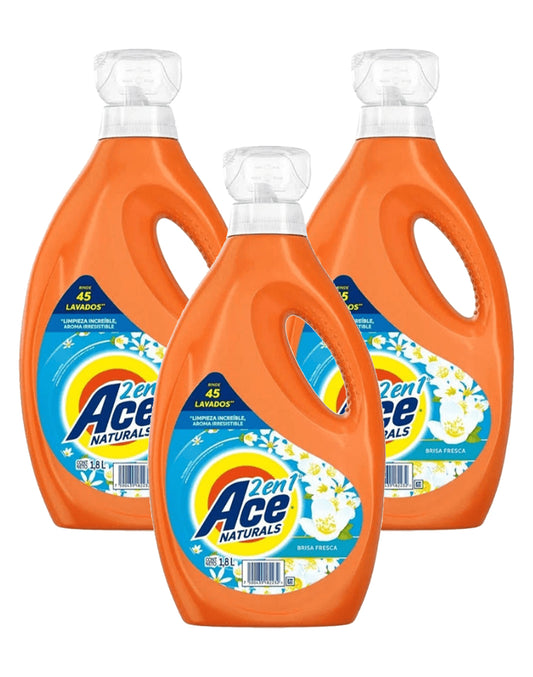 Ace Detergente 2 en 1 líquido 3 x 1,8 L