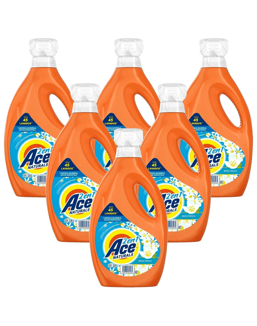 Ace Detergente 2 en 1 líquido 6 x 1,8 L