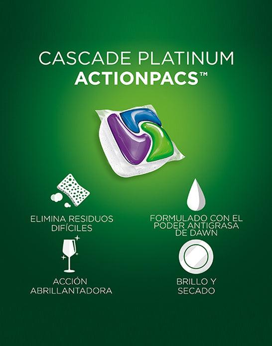Cascade Detergente Lavavajilla Platinum Pods 3 x 48 unid - Puntolimpieza