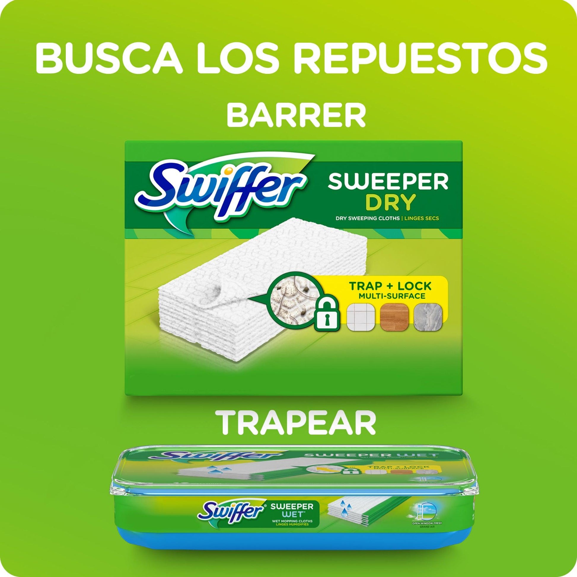 Swiffer Repuesto Mopa Humeda 6 x 12 unid - Puntolimpieza