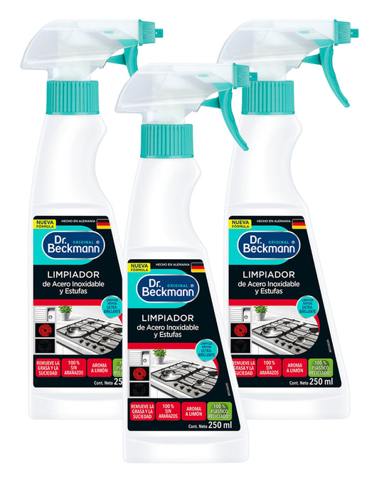 Dr. Beckmann Limpiador de Acero Inoxidable 3 x 250 cc