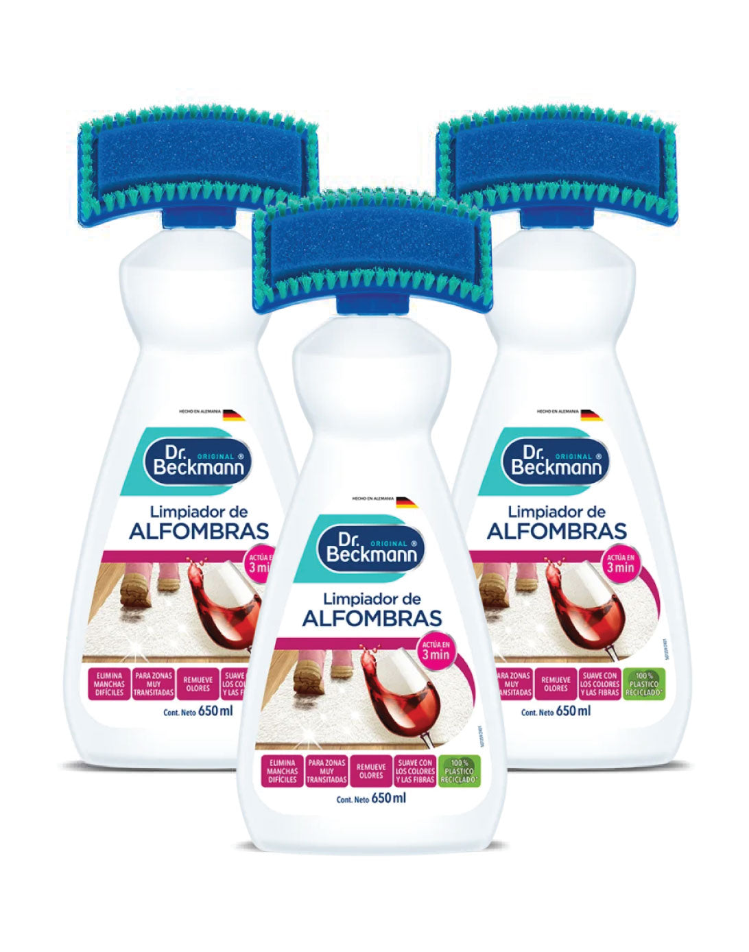 Dr. Beckmann Limpiador de Alfombras 3 x 650 cc