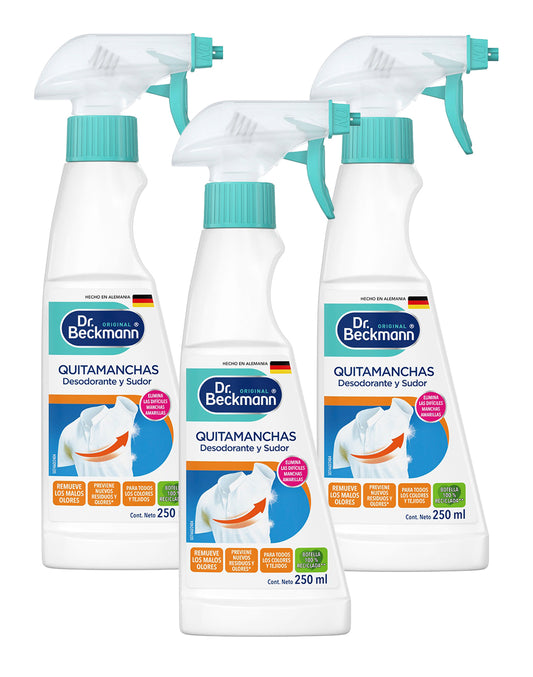 Dr. Beckmann Quitamanchas Desodorante y Sudor 3 x 250 cc
