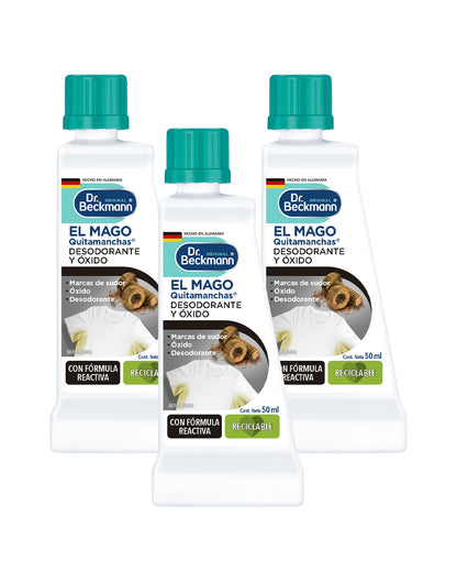 Dr. Beckmann El Mago Quitamanchas Desodorante y Oxido 3 x 50 cc