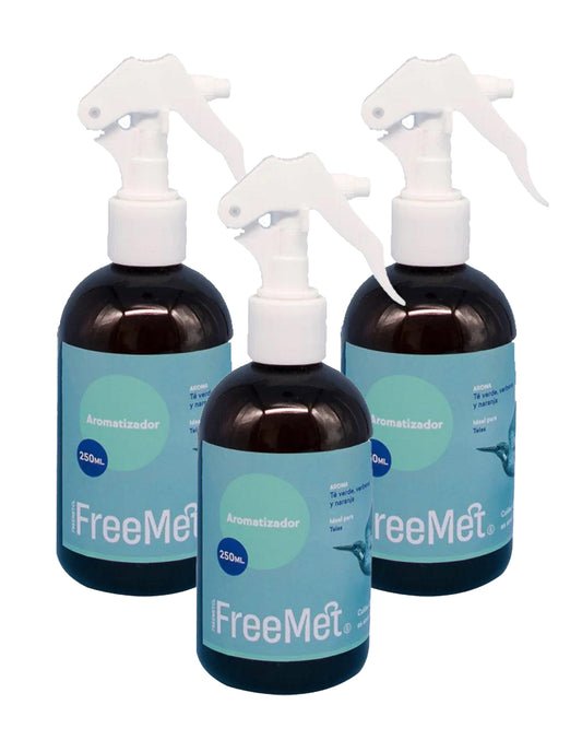 Freemet Aromatizador de ambiente y telas Té Verde y Verbena 3 x 240 cc