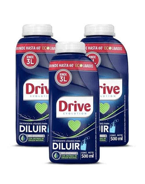 Drive Detergente Liquido Para Diluir 3 x 500 cc - Puntolimpieza