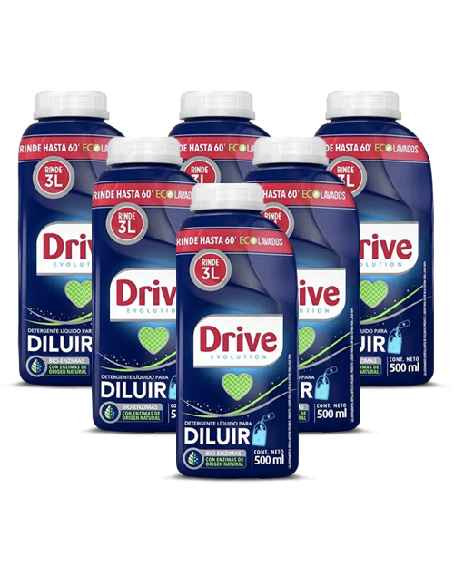 Drive Detergente Liquido Para Diluir 6 x 500 cc