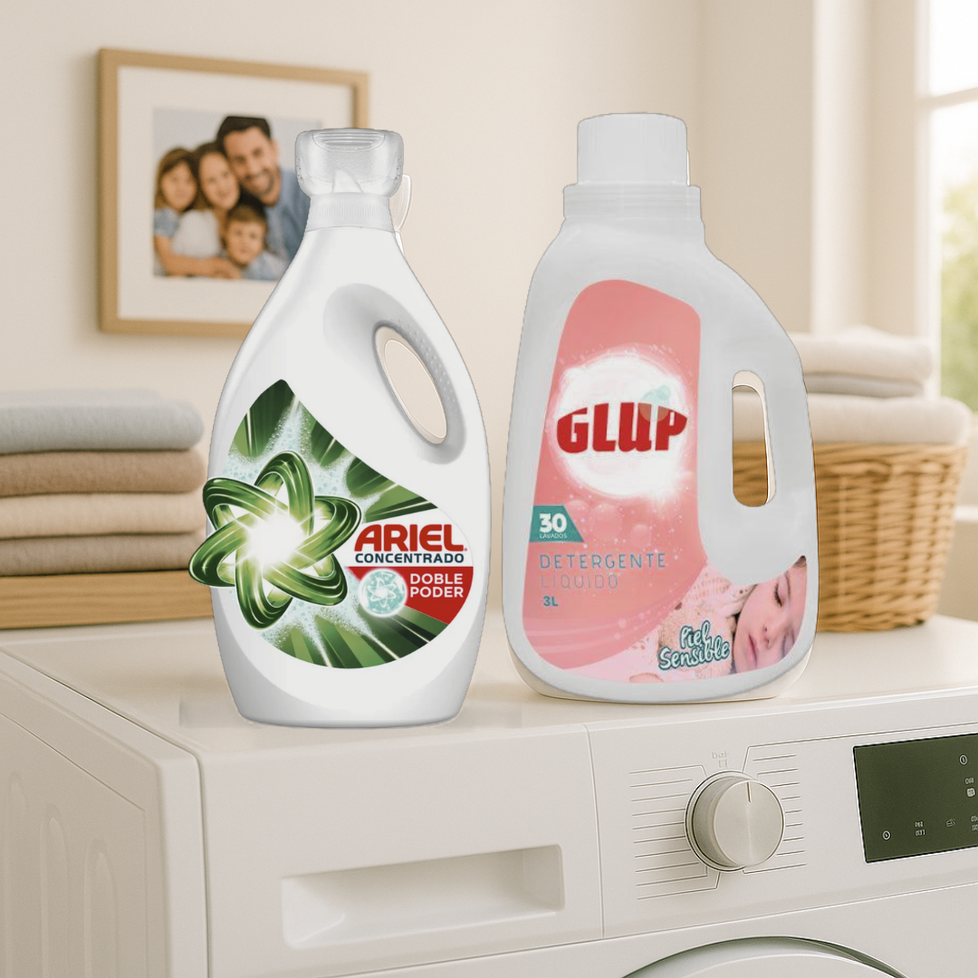 Pack 3 Ariel 1.8L + 2 Glup Piel Sensible 3L PACK