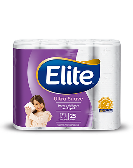 Elite Papel Higienico Doble Hoja 25 metros 24 rollos