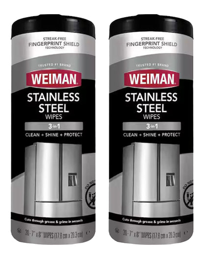 Weiman Toallas Acero Inoxidable 2 x 30 unid