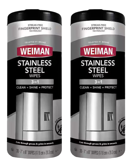 Weiman Toallas Acero Inoxidable 2 x 30 unid