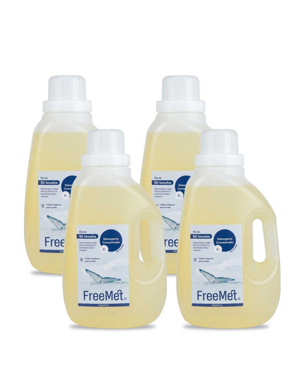 Freemet Detergente liquido concentrado Sin Aroma 4 x 3 L