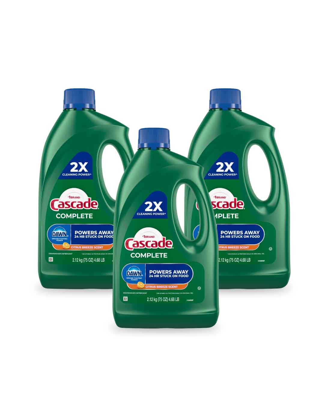 Cascade Detergente Lavavajilla Complete Gel 3 x 2,12 kg