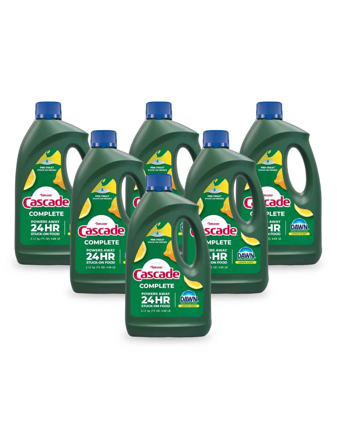 Cascade Detergente Lavavajilla Complete Gel 6 x 2,12 kg