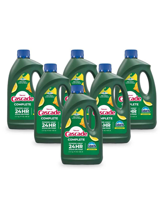 Cascade Detergente Lavavajilla Complete Gel 6 x 2,12 kg