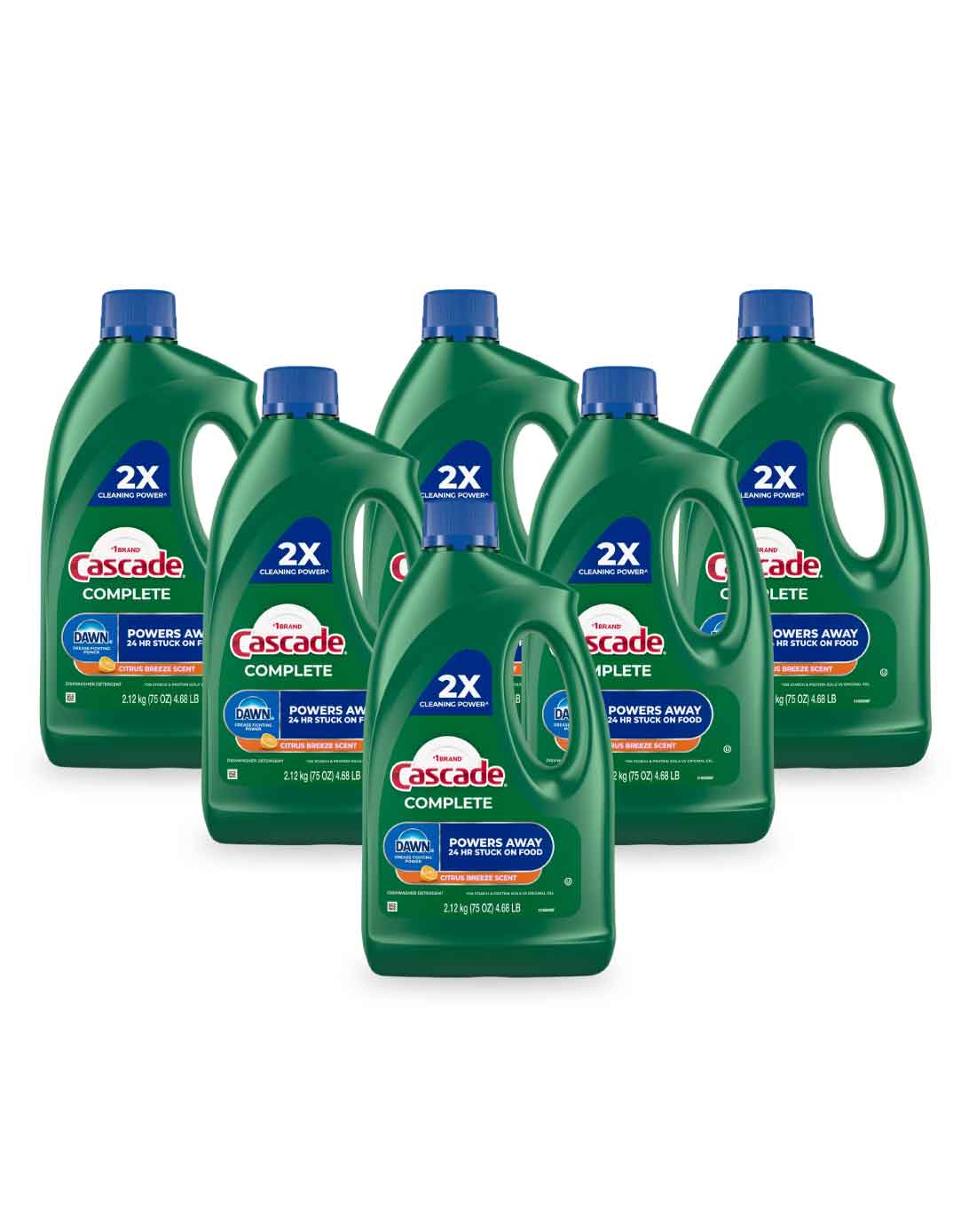 Cascade Detergente Lavavajilla Complete Gel 6 x 2,12 kg