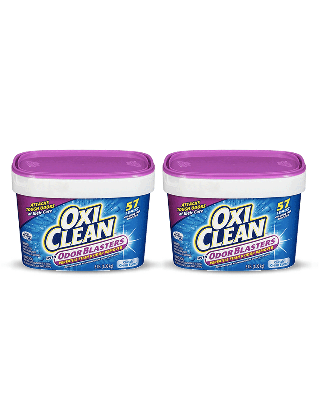 OxiClean Quitamanchas Odor Blaster en polvo 2 x 1,36 kg - Puntolimpieza