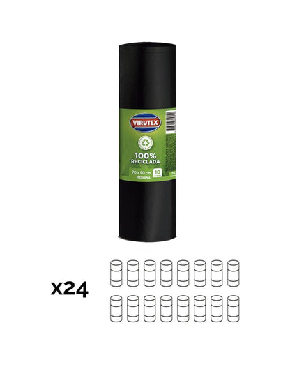 Virutex Bolsa de Basura Mediana 70 x 90 cm 24 x 10 unid